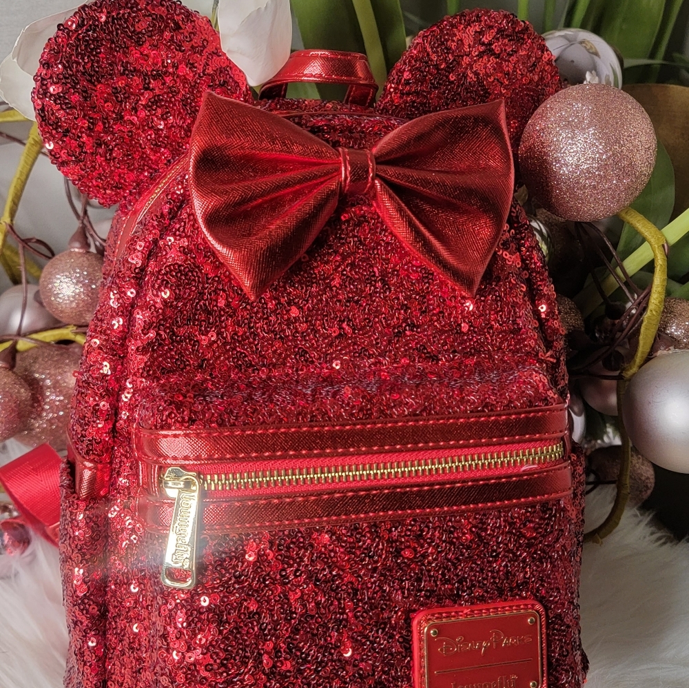 Loungefly Red Sequin Disney backpack Brand new